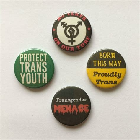 Set Of 4 Gay Buttons Vintage Remake LGBT Pin Badges Etsy