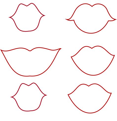 Printable Lips Stencil