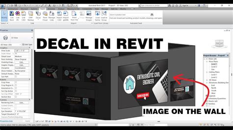 Decal In Revit Photo For Poster Paintings And Tv Screen Tutorial