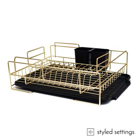 Gold Dish Drying Rack 2 Tier Dish Drying Rack Large Dish Rack And Drainboard Set Dish