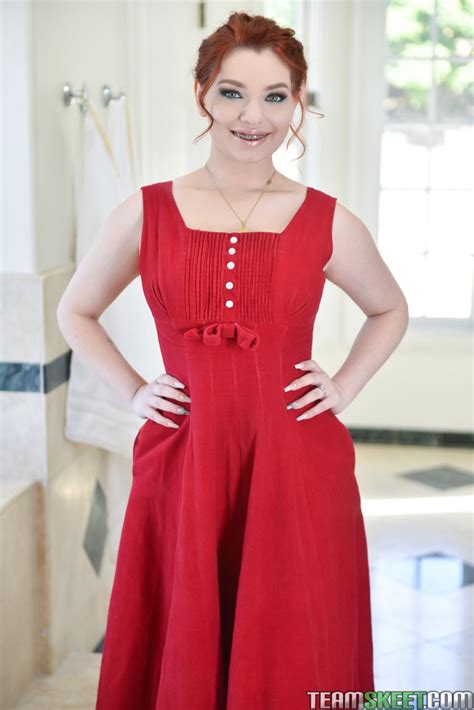 Ginger Babe Annabel Redd In Red Dress Fucking 13 Photos