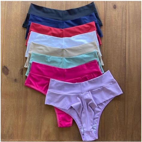 Kit Calcinha Lingerie Modeladora C S Alto E Fio Duplo Toda Embutida Super Conforto Shopee Brasil