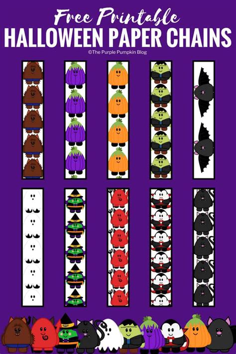 Free Printable Cute Halloween Paper Chains