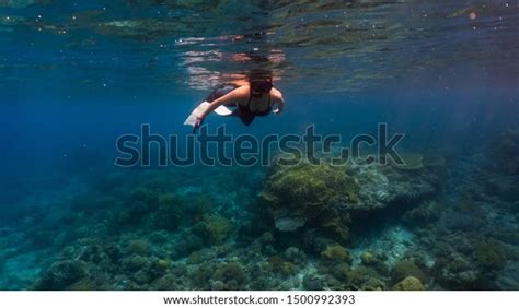 Sexy Girl Wearing Bikini Freediving Crystal Stock Photo 1500992393 Shutterstock