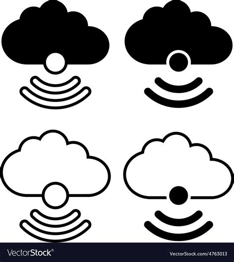 cloud  wireless symbol icon royalty  vector image