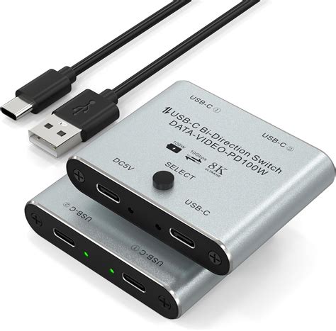 8k Usbc Switch Usb C Switcher For 2 Computers Bi