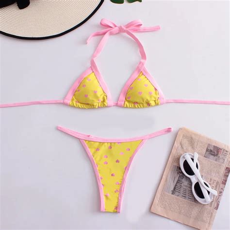 Str J K Pielowy W Stylu Vintage Mini Mikro Bikini Brazylijskie L