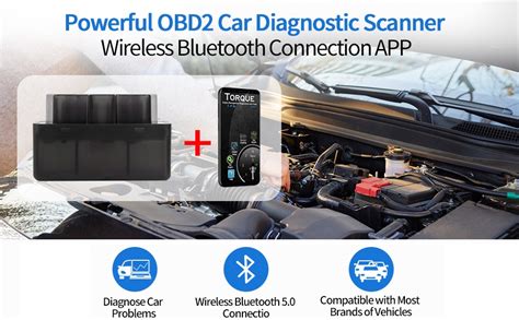 DETACHI Car Scanner OBD 2 Bluetooth Car Fault Diagnostic Device Mini