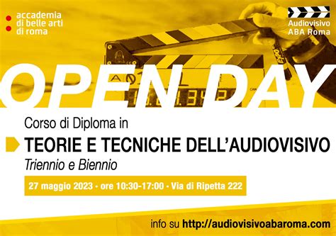 Open Day Teorie E Tecniche Dellaudiovisivo Teorie E Tecniche