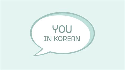 How To Say You In Korean Spoiler You Shouldnt Akapinn