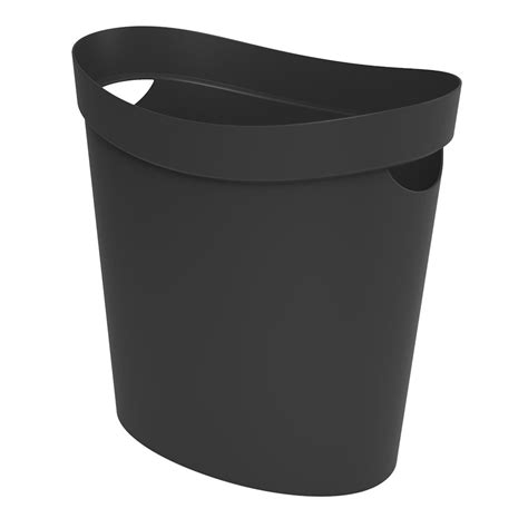 Ezy Storage Black Oval Wastebasket 12l