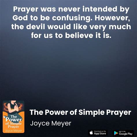 The Power of Simple Prayer by Joyce Meyer. | Holy Reads posted on the ...
