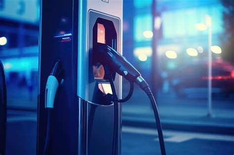 Изображение зарядной станции для электромобилей для зарядки ...