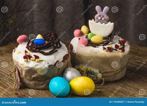 Hot Cross Buns And Easter Eggs Christmas Stock Image Image Of Homemade Butter