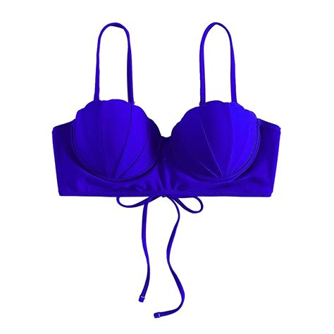 Buy Strappy Seashell Bra Bikini Top Mermaid Swim Tops Underwire Light