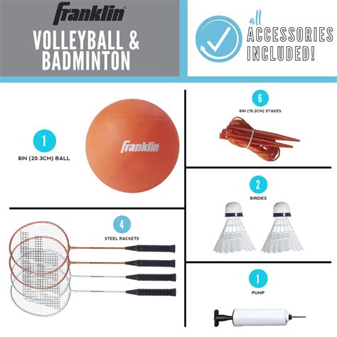 Franklin Sports Starter Badminton And Volleyball Set