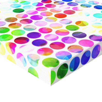 Watercolor Ink Polka Dots Canvas Print Retro Gifts Style Cyo Diy