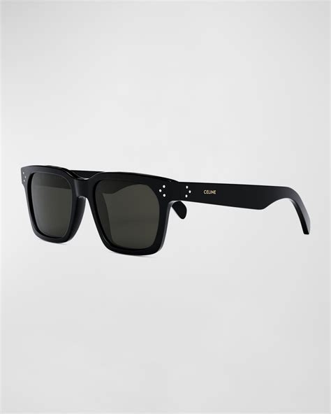 Celine Men S Bold 3 Dots Square Sunglasses Neiman Marcus