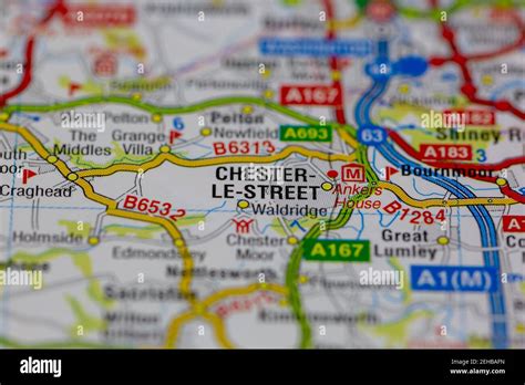 map  chester le street  res stock photography  images alamy