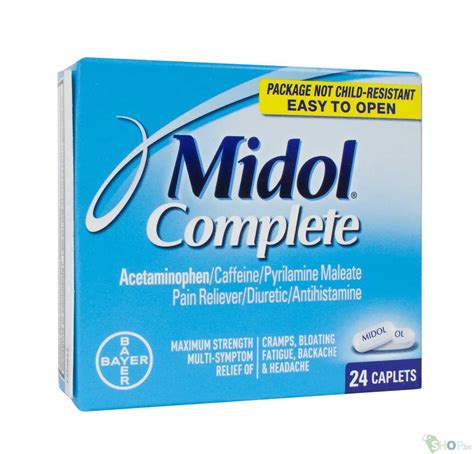 Midol Complete Maximum Strength Acetaminophen Menstrual Pain Reliever ... 