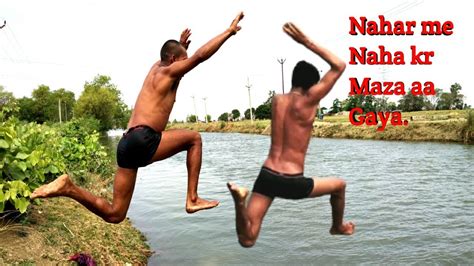 Swimming In Canal Nahar Ki Masti Village Blog Nahar Me Naha Kr