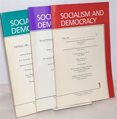 Socialism and Democracy: The Bulletin of the Research Group on