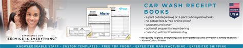 Car Wash Receipt Books ®