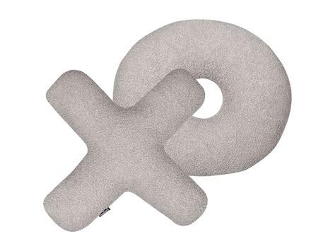 Lot De 2 Coussins En Forme De Lettres Gris Hesperis