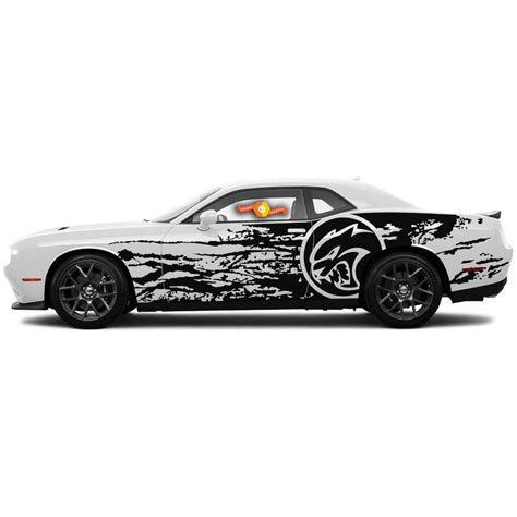 Dodge Challenger Or Charger Srt Hellcat Splash Grunge Side Widebody Kit New Hell Cat Vinyl Decal