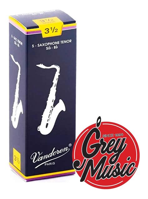 Cañas Vandoren N3½ De Saxo Tenor Tradicional Caja X5 Grey Music