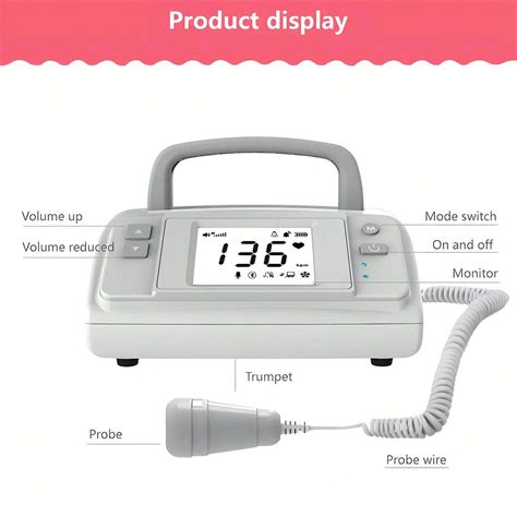 Monitor De Ritmo Card Aco Fetal Con Detector De Ultrasonido De