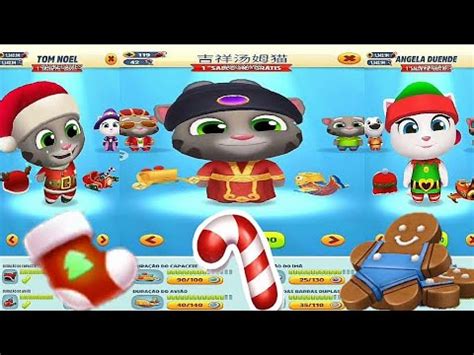 Talking Tom Gold Run Fortune Tom Vs Santa Tom Vs Elf Angela Vs Roy