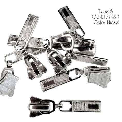 Собачка молнии - купить замок змейки трактор тип 5 никель