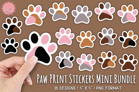 Paw Print Stickers Mini Bundle