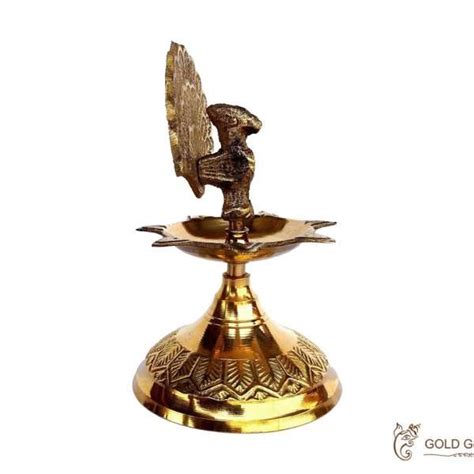 GOLDGIFTIDEAS Brass Tulsi Plant Diya Oil Lamp For Pooja