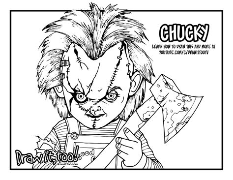 Printable Chucky Coloring Pages