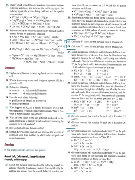 Electrochemistry, Problems | PDF