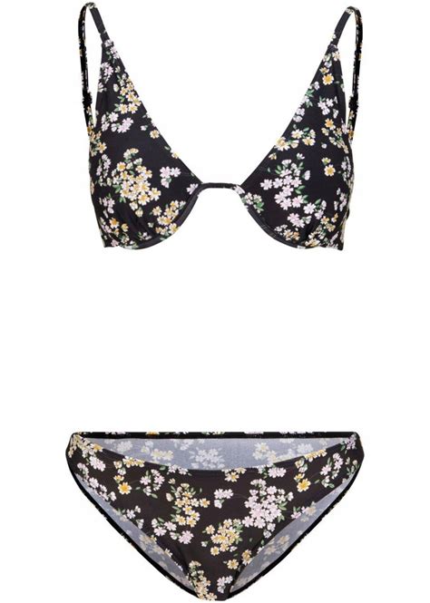 BIKINI CZĘŚCIOWE W KWIATY BONPRIX oficjalne archiwum Allegro