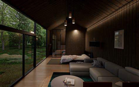 Walk in the woods | Cabin house on Behance