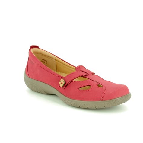 Hotter Nirvana E Fit 8105 80 Red Nubuck Comfort Shoes