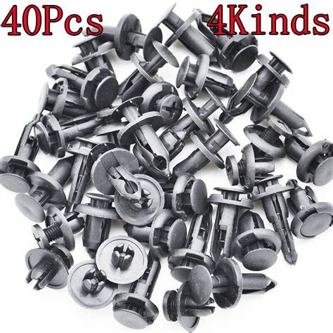 40pcs Car Body Bumper Rivet Retainer Trim Molding Push Pin Clip