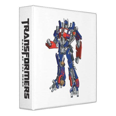 Optimus Prime Line Art Ring Binder Optimusprime Transformers