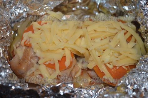 Курица, запечённая с овощами в фольге: 9 фото в рецепте