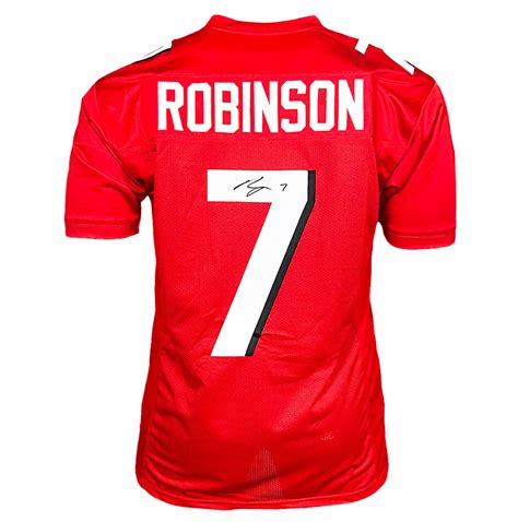 Bijan Robinson Signed Atlanta Red Football Jersey (Beckett) — RSA