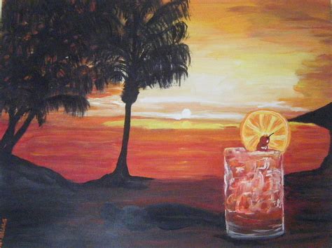 Sex On The Beach Cocktail Painting By Tami Farina Fine Art America