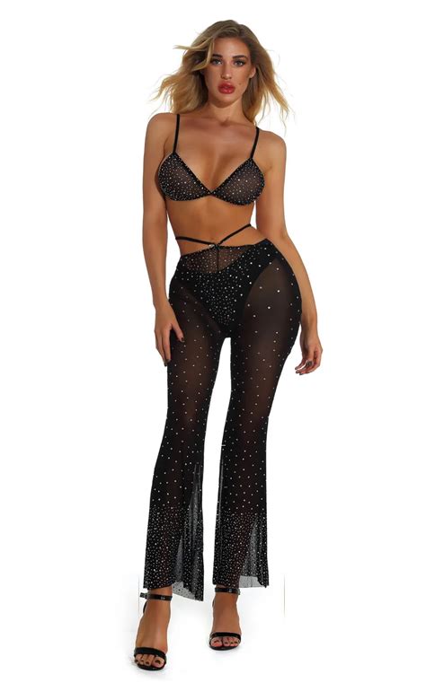 Fishnet Rhinestone Teddy Bodysuits Catsuit Sexy Lingerie Women Erotic Underwear Bodystockings