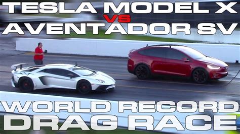 Tesla Model X P100D Ludicrous Sets World Record Vs Lamborghini