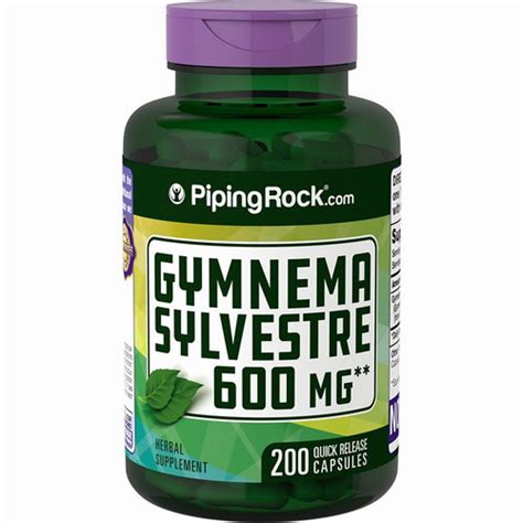 Gymnema Sylvestre 600 mg, 200db kapszula - Piping Rock - NOZ