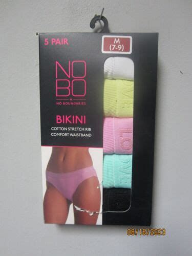No Boundaries Women S Pr Bikini Solid Cotton Stretch Rib Underwear Sz M Ebay