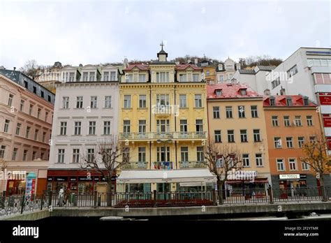 Karlovy Vary (Carlsbad) -- famous spa city in western Bohemia, very ...